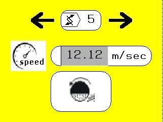 otáčky/min během procesu broušení otáčky/min během doby vyjiskření V bodě menu 5 můžete počet otáček brousicího kotouče změnit v m/sec.