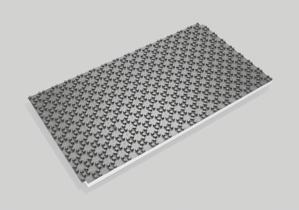 Reg. č. 7F147 podlahové vytápění 5 Systémové desky Fólie nopová s výstupky bez polystyrénové pěny Rozměry: 14 x 8mm, vhodné pro trubku 14-mm, balení 16,8 m 2 Zkr.
