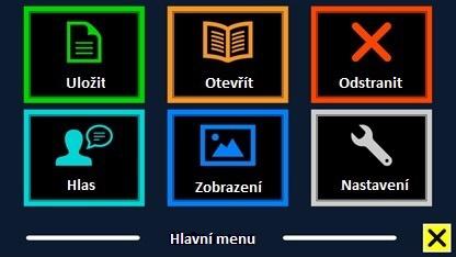 5. Menu Uložit dokument Otevřít dokument Smazat uložený dokument