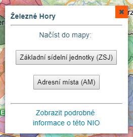 2.3 Navrhované intervenční oblasti Prohlížení dat v sekci Navrhované intervenční oblasti vyžaduje větší míru interaktivity uživatele s aplikací z důvodů předpokládaného omezeného množství stahování