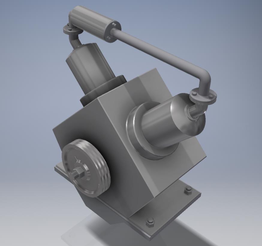3D model 54 5.5 Motor Z vyššie popísaných súčastí je vytvorená zostava, ktorá prezentuje celý motor.