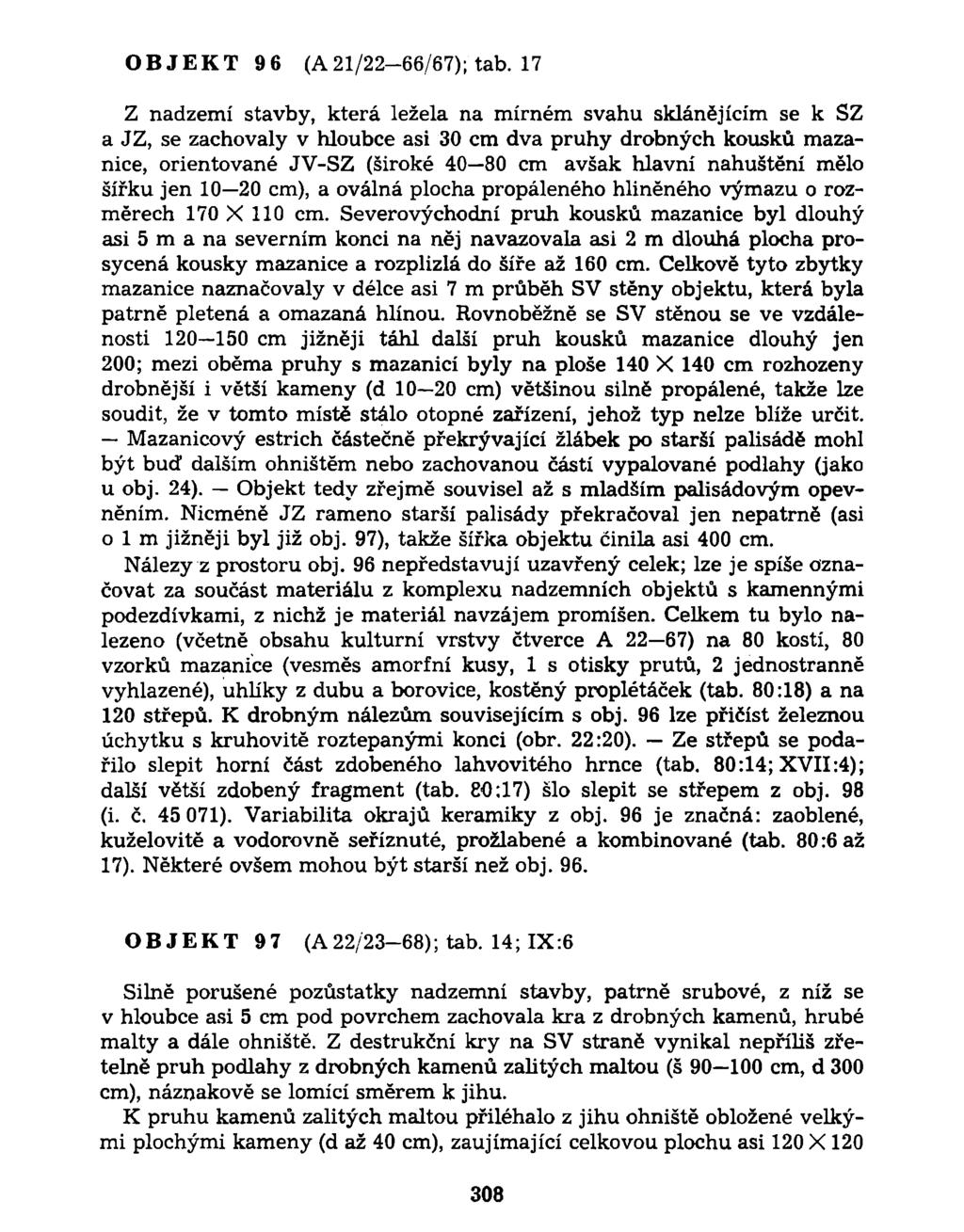 OBJEKT 96 (A21/22-66/67); tab.