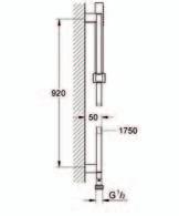 210 Sprchový set součásti: hlavová sprcha Rainshower Allure 210 (27 480 000) sprchové rameno Rainshower ceiling 142 mm (27 711 000) GROHE DreamSpray s GROHE EcoJoy, omezovač průtoku 9,5 l/min systém