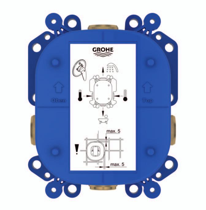 GROHE RAPIDO GROHE Rapido je základní technologií používanou ve všech podomítkových tělesech GROHE.