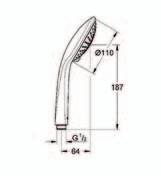 Rainshower sprchové rameno 286 mm kov připojovací závit DN 15 vhodné ke všem hlavovým sprchám Rainshower s výjimkou Rainshower Cosmopolitan 400 27 492 000 Euphoria Cosmopolitan 180 hlavová sprcha,