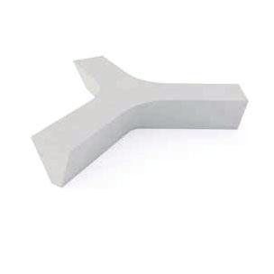 Betonový sedák Y je solitérní prvek pro jakékoliv použití.