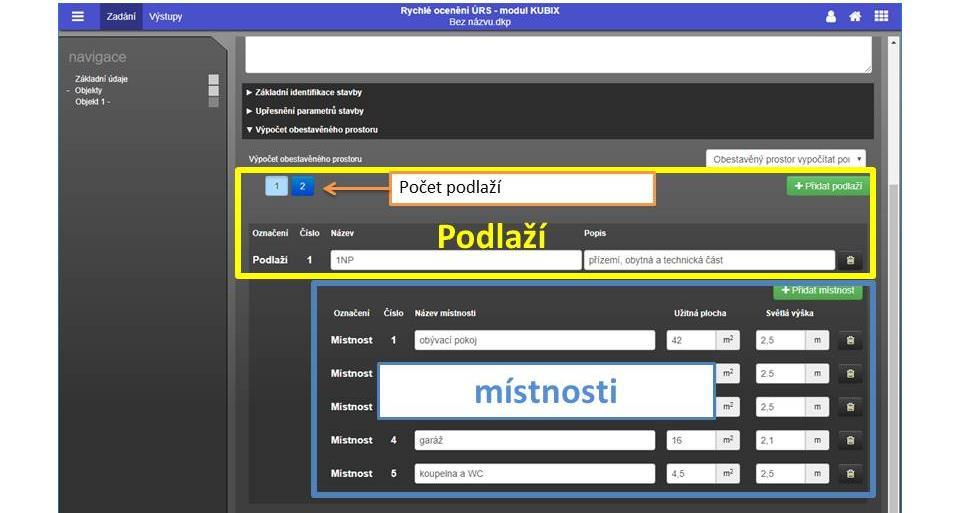13.3.5. VLASTNÍ ZADÁNÍ Při výpočtu odhadu ceny v programu KUBIX může dojít k situaci, kdy parametr není ve formuláři uveden, avšak uživatel tento si tento parametr přeje zohlednit v odhadu ceny.