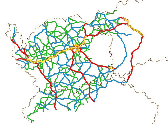 i zpracování této studie byla z celorepublikového modelu vy íznuta ást sít v rozsahu Karlovarského kraje.