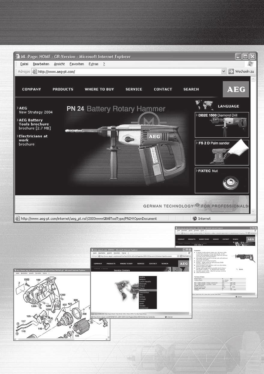 (08.04) Printed in Germany 4000 2896 29 AEG Power Tools A Brand Within The Atlas Copco Group Copyright Atlas Copco 2004 AEG