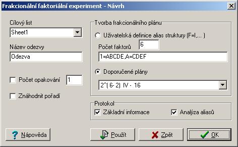 Formát List Přidat). Je možné zadat název sloupce odezvy a počet opakování. Není-li zaškrtnuto políčko Počet opakování, zadané číslo počtu opakování se ignoruje.