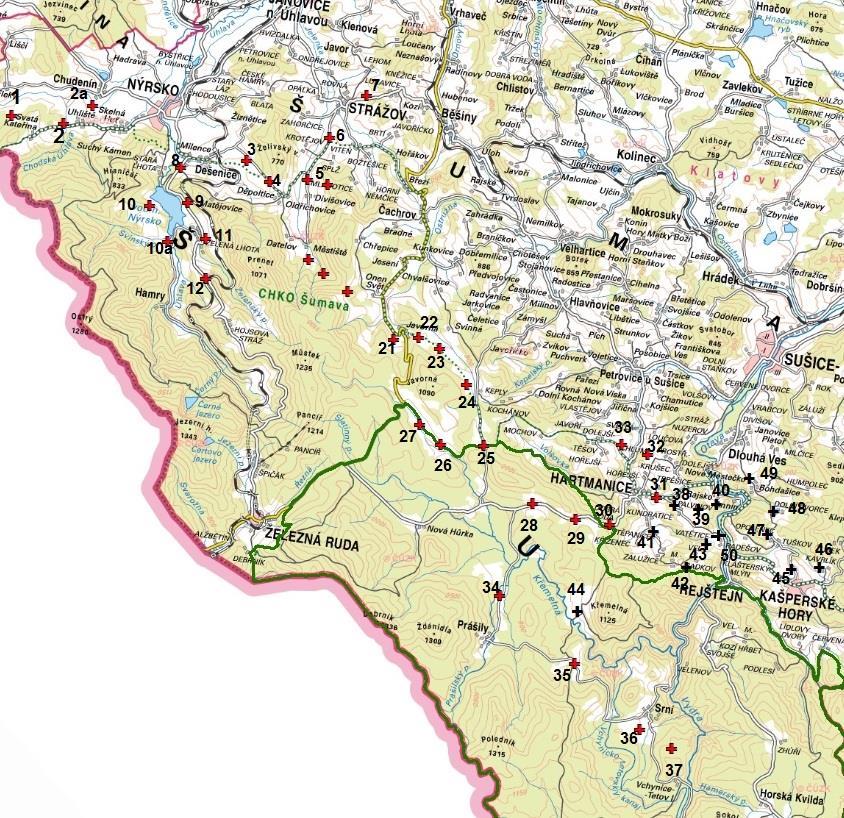 mapováno od 2006 mapováno od 2013 2.