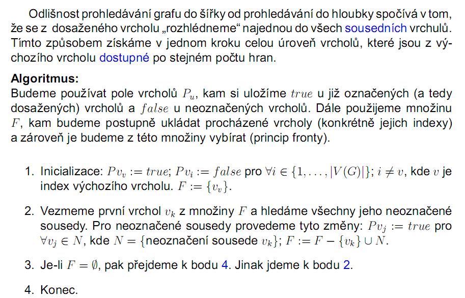Prohledávání grafu do šířky Časová