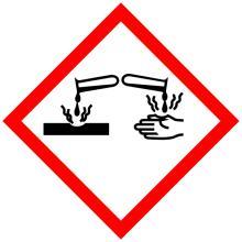 - 2/10 - Výstražný symbol nebezpečnosti: Signální slovo: NEBEZPEČÍ Standardní věty o nebezpečnosti (H-věty): H315 Dráždí kůži. H318 Způsobuje vážné poškození očí.