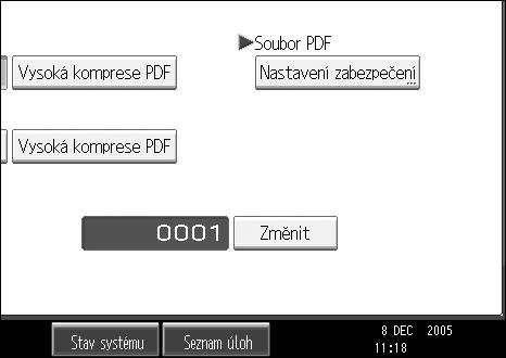 Nastavení typu a názvu souboru Zmìna poèáteèní èíslice sériovîch èísel názvu souboru Jednostránkovému souboru je pøiøazeno sériové èíslo za názvem souboru.