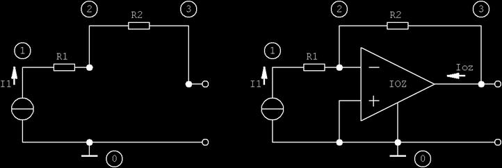 soustava lineárních rovnic proud operačního zesilovače se při