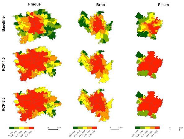 Special climate research in terms of urban agglomerations Adaptation to climate change in cities higher temperatures, heat waves, tropical nights, less able to