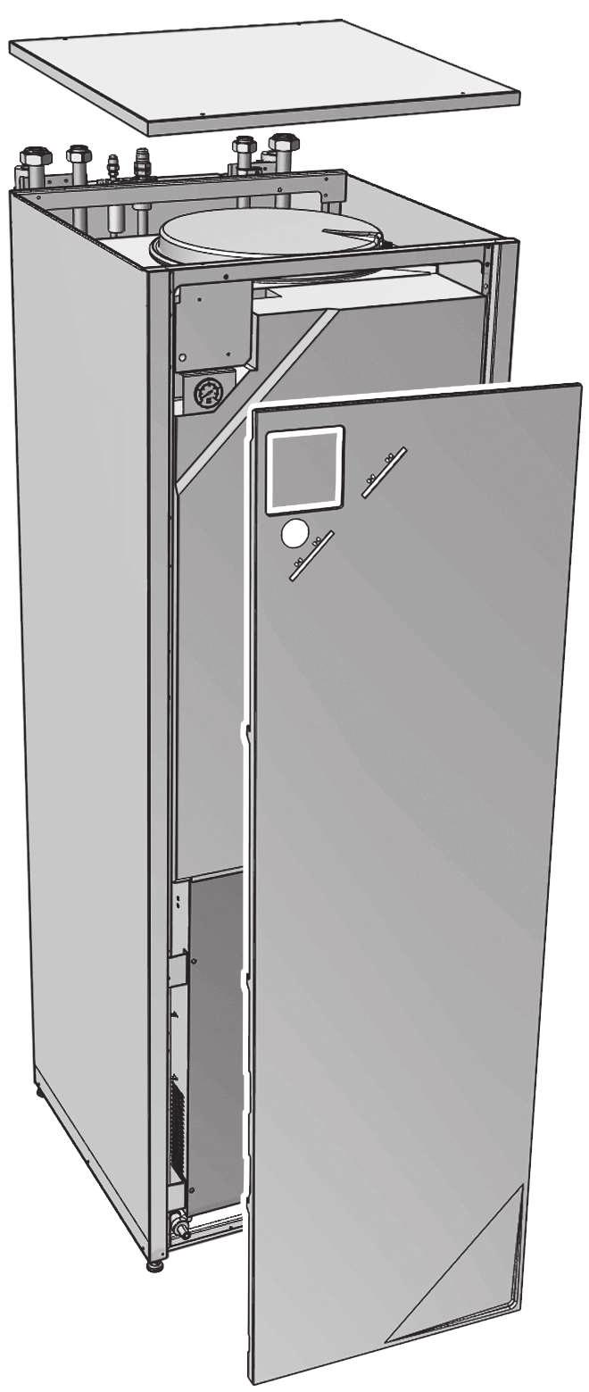 4 Instlcij 4 Instlcij 4.1.2 Z otvrnje poklopc rzvodne kutije unutrnje jedinice 4.1 Otvrnje jedinic 4.1.1 Z otvrnje unutrnje jedinice 1 Odvijte i uklonite vijke s donje strne jedinice.