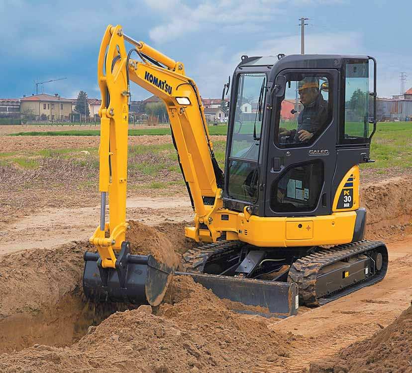 Nejlepší hydraulický okruh Systém Komatsu CLSS Hydraulický okruh CLSS (Closed Load Sensing System Uzavřený systém snímání zátěže) zajišťuje výkon, rychlost a dokonalou ovladatelnost všech pohybů,