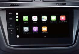 SO 03 Rozšiřuje možnosti kabiny Vašeho vozu: Softwarové rozhraní Car-Net App- -Connect²) v sobě sdružuje tři inovativní technologie MirrorLink, CarPlay a Android Auto, které umožňují paralelní