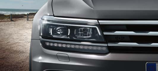 Highline Vysoká kvalita až do nejmenšího detailu: Tiguan Allspace v linii Highline kombinuje designové detaily, jako 18 kola z lehké slitiny Kingston, chromované lišty na všech stranách vozu a