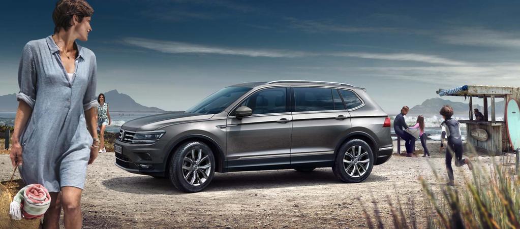 A díky zamykacímu a startovacímu systému bez přímého použití klíčku Keyless Access a funkci Easy Open začíná prvotřídní komfort ve voze Tiguan Allspace Highline již před nastoupením.