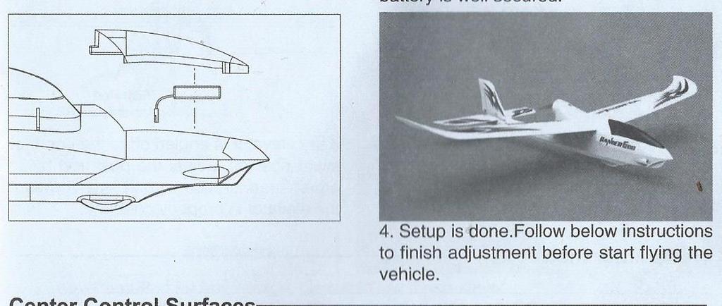 33.Connect the battery to the receiver, then stick the battery into the cabin, making sure the battery is well secured-