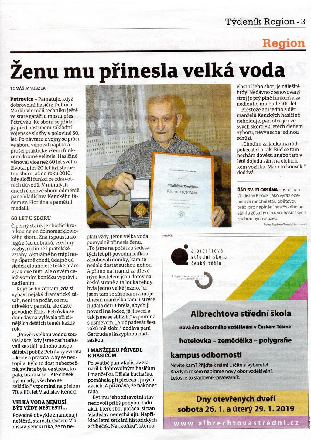 Napsali o Vladislavu Kenckém v