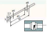 SPHW-31 H = 2,4 mm Malý otvor 12AAM103 AB-33 Obě strany malý otvor 12AAM109