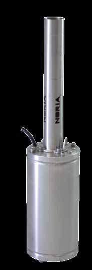 Ponorná 6 čerpadla pro studny a vrty od 160 mm TERCA-100 výtlak (Hmax) - 100 m průtok (Qmax) - 55 l/min pro studny a vrty od průměru 160 mm Ponorné čerpadlo s vodou chlazeným motorem a nízko