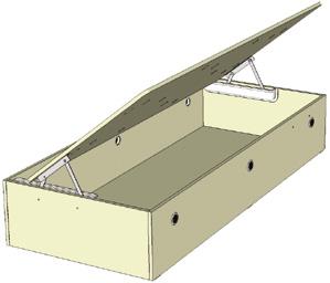 11 nebo výklop 90 vysoký, pro postele 90 a 180 cm Zákazník si může zvolit způsob otevírání úložného prostoru