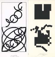 čtvercích 1970/74, serigrafie,