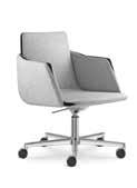 2-RA-PRA Medium back swivel chair with the RA rocking mechanism or PRA polished aluminium seat plate mechanikou RA nebo piastrou z leštěného hliníku PRA Drehsessel, mittelhohe Rückenlehne, Le siège