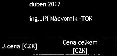 ROZPOČET REKONSTRUKCE KOMUNIKACE části úl.hlavni v úseku mezi ulicemi Sportovců a Na Výsluni, Psáryk. ú. Dolní Jircany SO-01 Odvodnění duben 2017 ing.