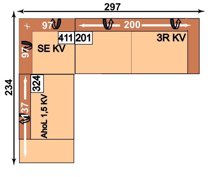 cm 3 viz popis 3LKV = hlavy, područka vlevo; SEKV = Špičatý roh s nastavením opěrky hlavy; 1,5KVAhoR