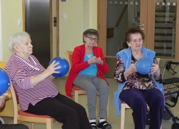 Cvičení na židli Únor jsme začali novým cvičením