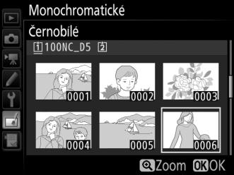 Vyberte snímek a stiskněte tlačítko J.