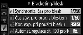 menu uživatelských funkcí, stiskněte