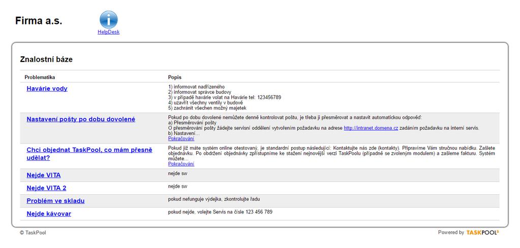 Obrázek 14.7. Příklad Znalostní báze Kapitola 15. External Database Manager (EDM) Modul EDM primárně slouží k interní správě databáze zákazníků.