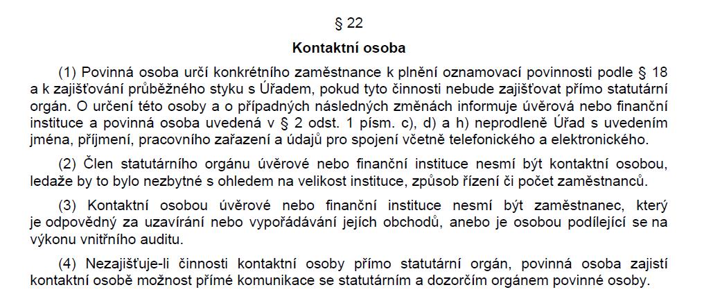 Postavení AMLRO Co