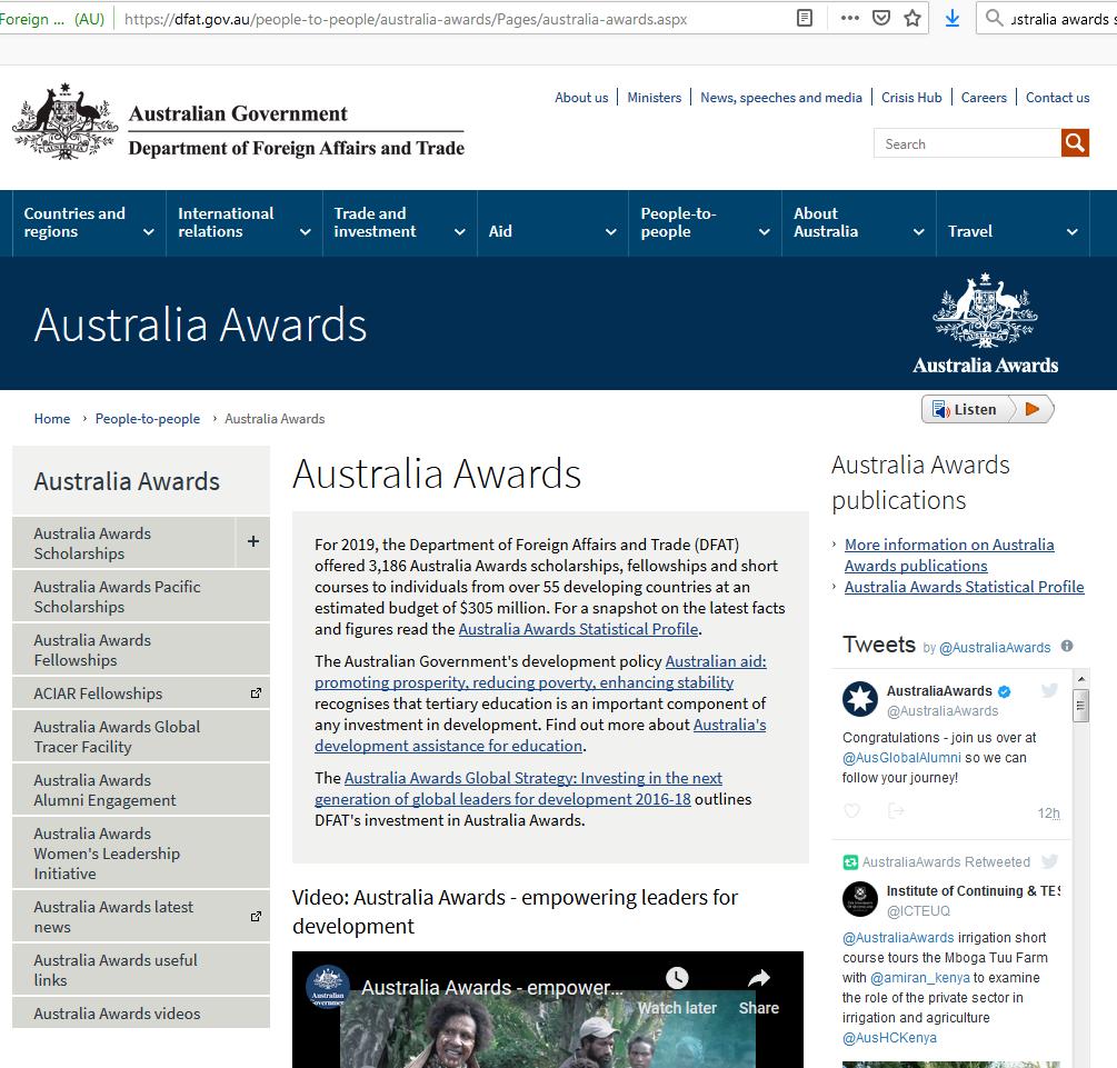 Vládní MSP s explicitní vazbou na rozvojovou spolupráci PŘÍKLADY Australia Awards Kolem 3 tis.