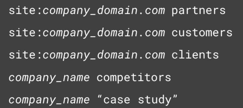 OSINT Logical Recon Obchodní cíle a vazby http://www.hoovers.com Informace o narušení bezpečnosti https://www.privacyrights.