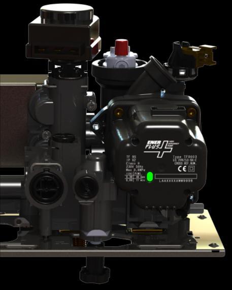 4.1. PRAVÝ HYDRAULICKÝ BLOK Pravý blok obsahuje : Filtr topení Filtr teplé vody Elektromotor 3-cestného ventilu Všechny komponenty