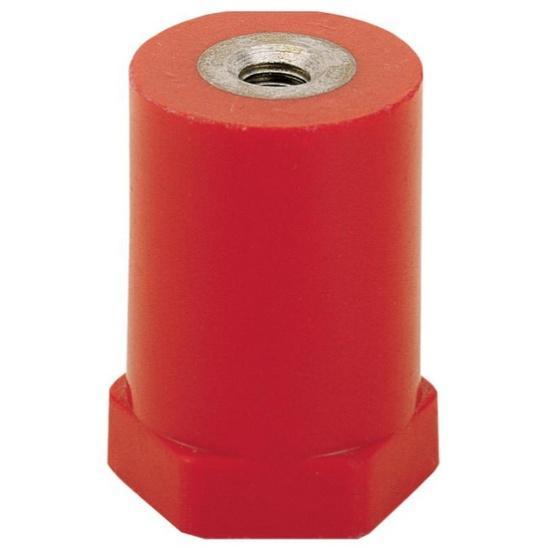 Podpěrné a distanční izolátory válcové typ CS/P průměr Ø30 mm Izolátory CS/P jsou vyrobeny z polyesterového materiálu, červené barvy, zesíleného skelnými vlákny.
