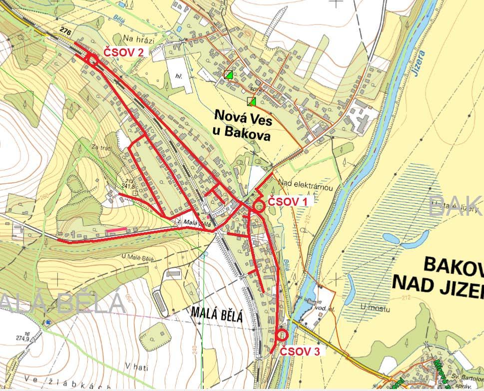 6) Malá Bělá, výstavba Současný stav: Malá Bělá je místní částí Města Bakov nad Jizerou.