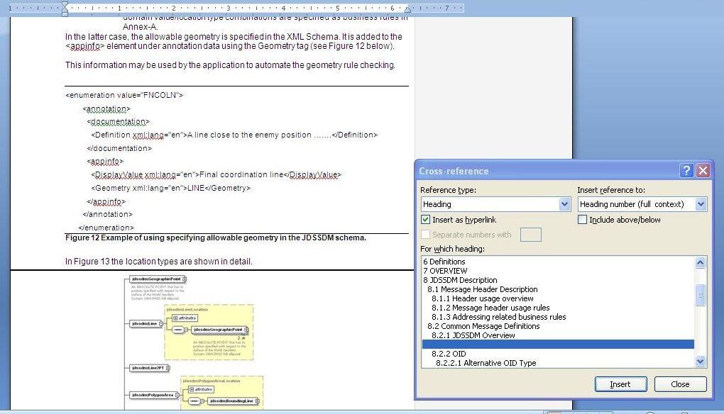 OBRÁZEK 12 Příklad použití specifikace přípustné geometrie ve schématu