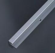 Ukončovací profil vrtaný 28 13 mm, tloušťka 9-10,2 mm Ukončovací profil s předvrtanými otvory pro zapuštěné šrouby se používá na čisté ukončení podlahových materiálů s tloušťkou 9-10,2 mm nebo jejich