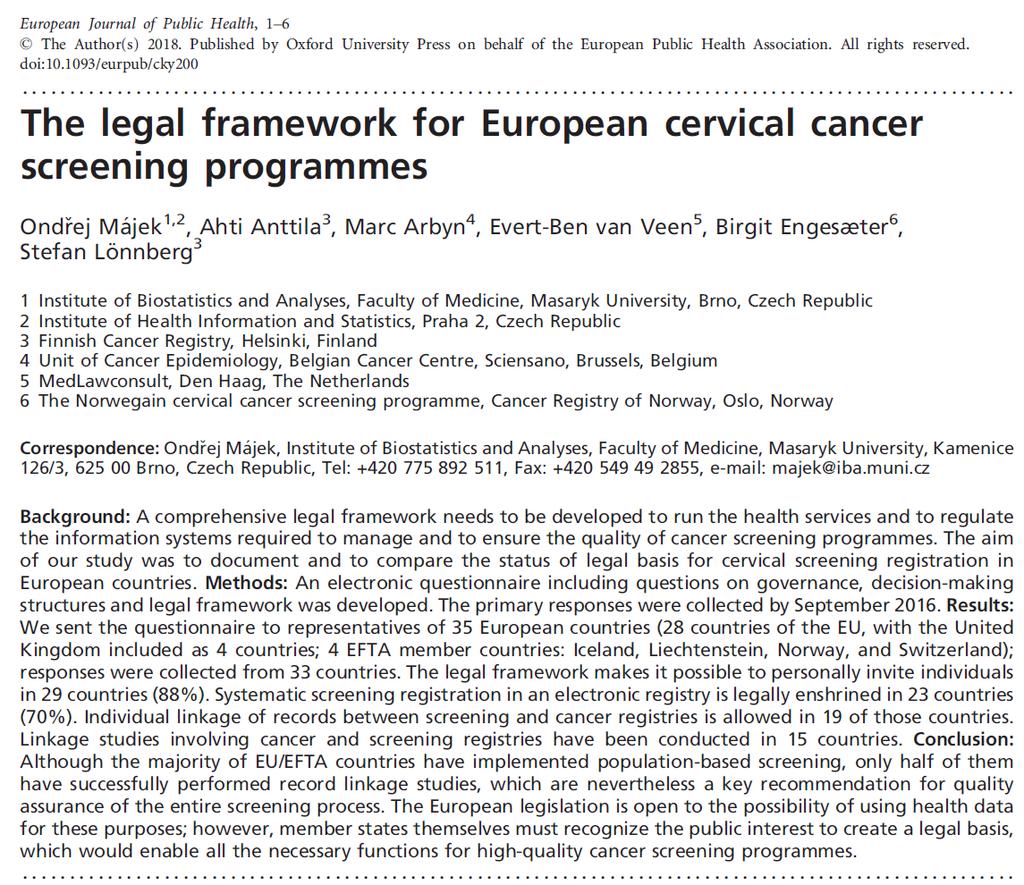 European cervical cancer