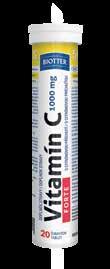 VITAMIN C 1000 mg FORTE 20 ks šumivých tablet Vitamín C FORTE 1000 mg je určen dospělým osobám, jako doplnění každodenní stravy o vitamín C.