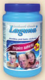 PREVENTIVNÍ A POMOCNÉ LÁTKY DEZINFEKČNÍ TABLETY Vločkování nečistot Vícesložkové Laguna flokul ultra Přípravek zajišťuje průzračně čistou vodu.