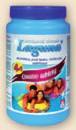 DEZINFEKČNÍ TABLETY DEZINFEKČNÍ TABLETY Vícesložkové Chlorové tablety Laguna Quatro tablety Přípravek (200g tableta) je určen k pravidelné dezinfekci bazénové vody s víceúčelovým užitím - zajistí